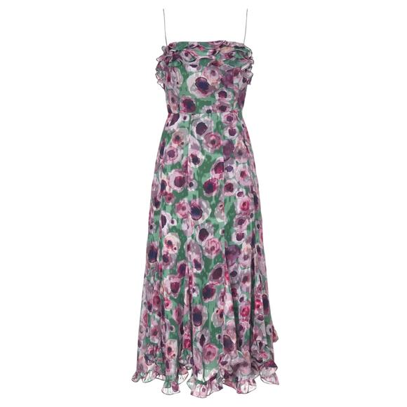 Slate & Willow Floral Midi Dress in Purple Multi, Size US 8 - Picture 1 of 8
